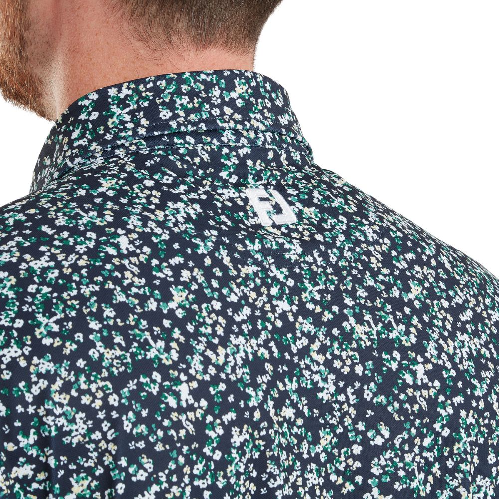 FootJoy Golf Watercolour Floral Print Pique Polo Shirt 2026 - 39274 - Image 3