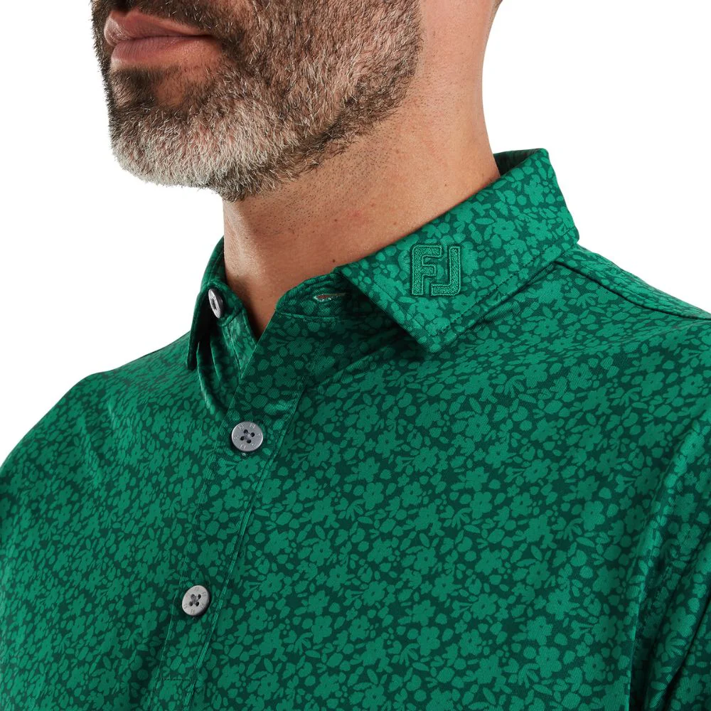FootJoy Painted Floral Lisle Golf Polo Shirt 2026 - 39352 - Image 3