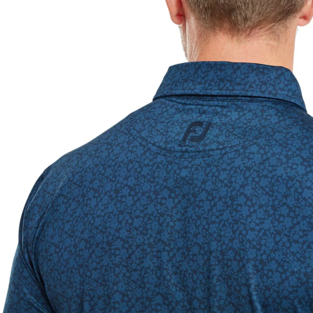 FootJoy Painted Floral Lisle Golf Polo Shirt - 81617 - Image 5
