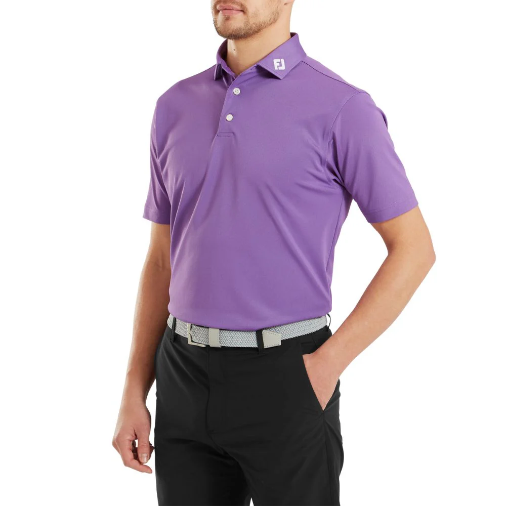 FootJoy Essentials Stretch Pique Solid Golf Polo Shirt - 91820 - Image 3