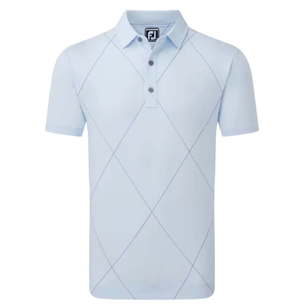 FootJoy Raker Print Mist Pique Golf Polo Shirt 81605