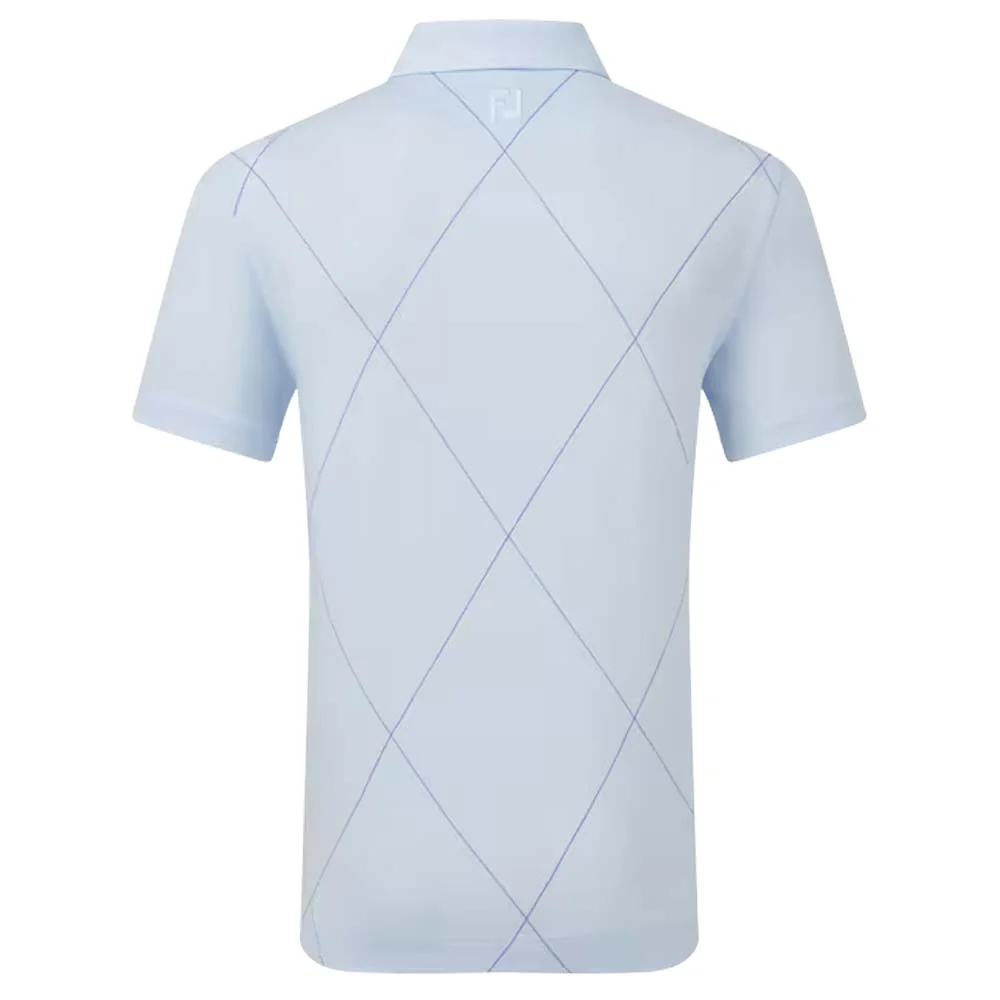 FootJoy Raker Print Mist Pique Golf Polo Shirt 81605 - Image 2