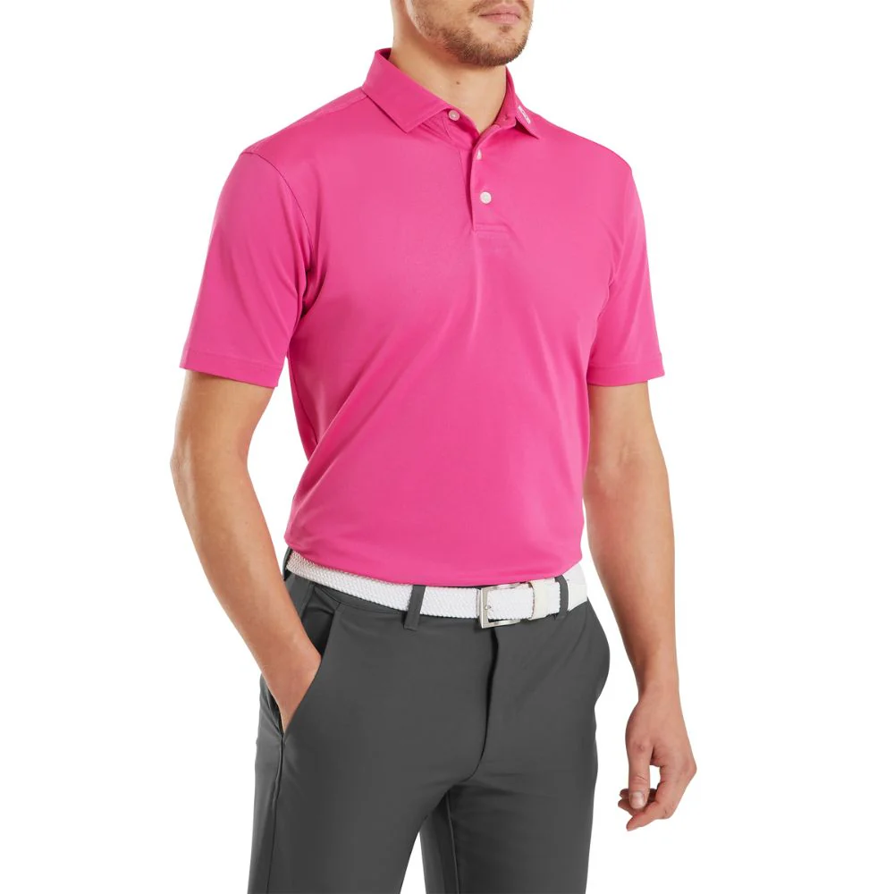 FootJoy Essentials Stretch Pique Solid Golf Polo Shirt - 81673 - Image 3
