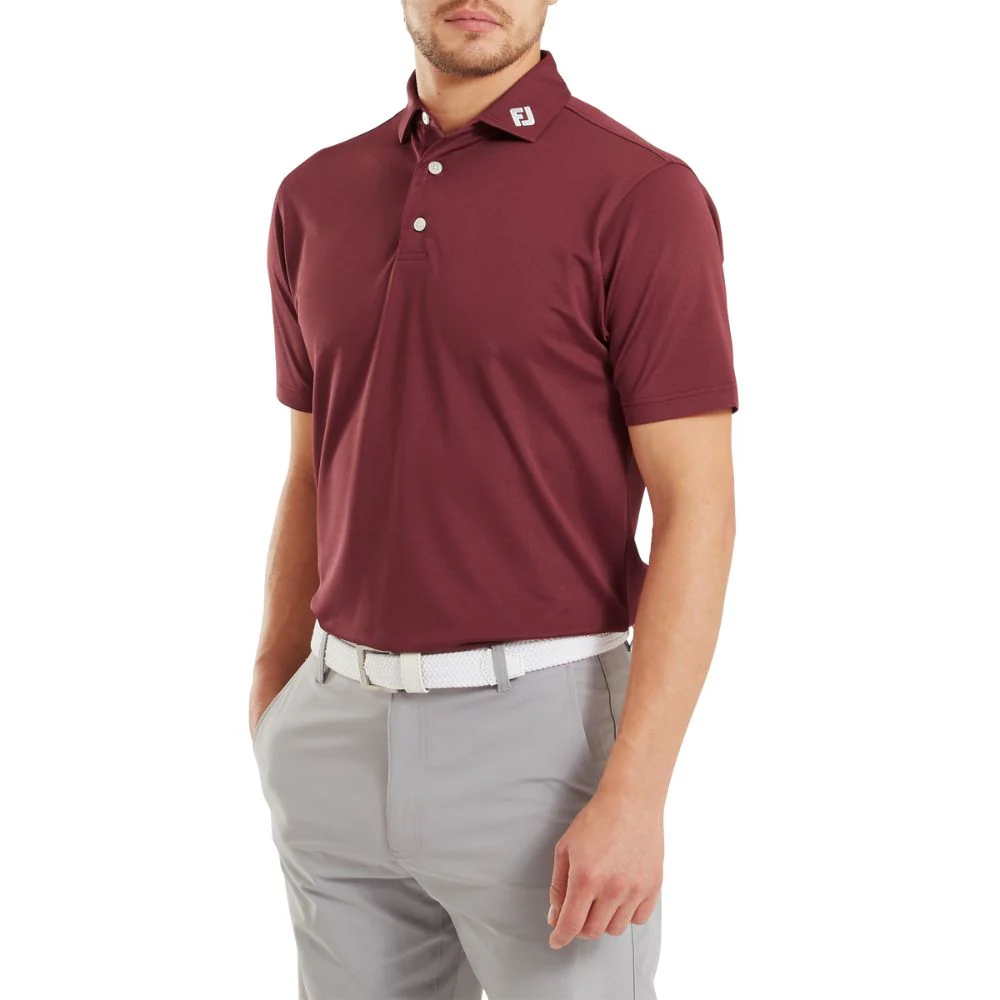 FootJoy Essentials Stretch Pique Solid Golf Polo Shirt - 84456 - Image 3