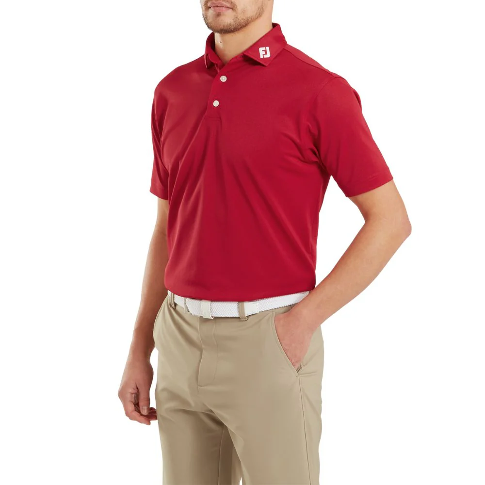 FootJoy Essentials Stretch Pique Solid Golf Polo Shirt - 91825 - Image 3