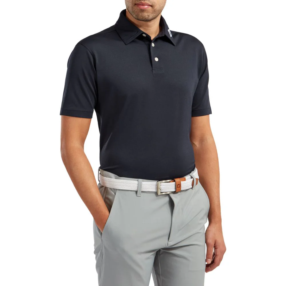 FootJoy Essentials Stretch Pique Solid Golf Polo Shirt - 91824 - Image 3
