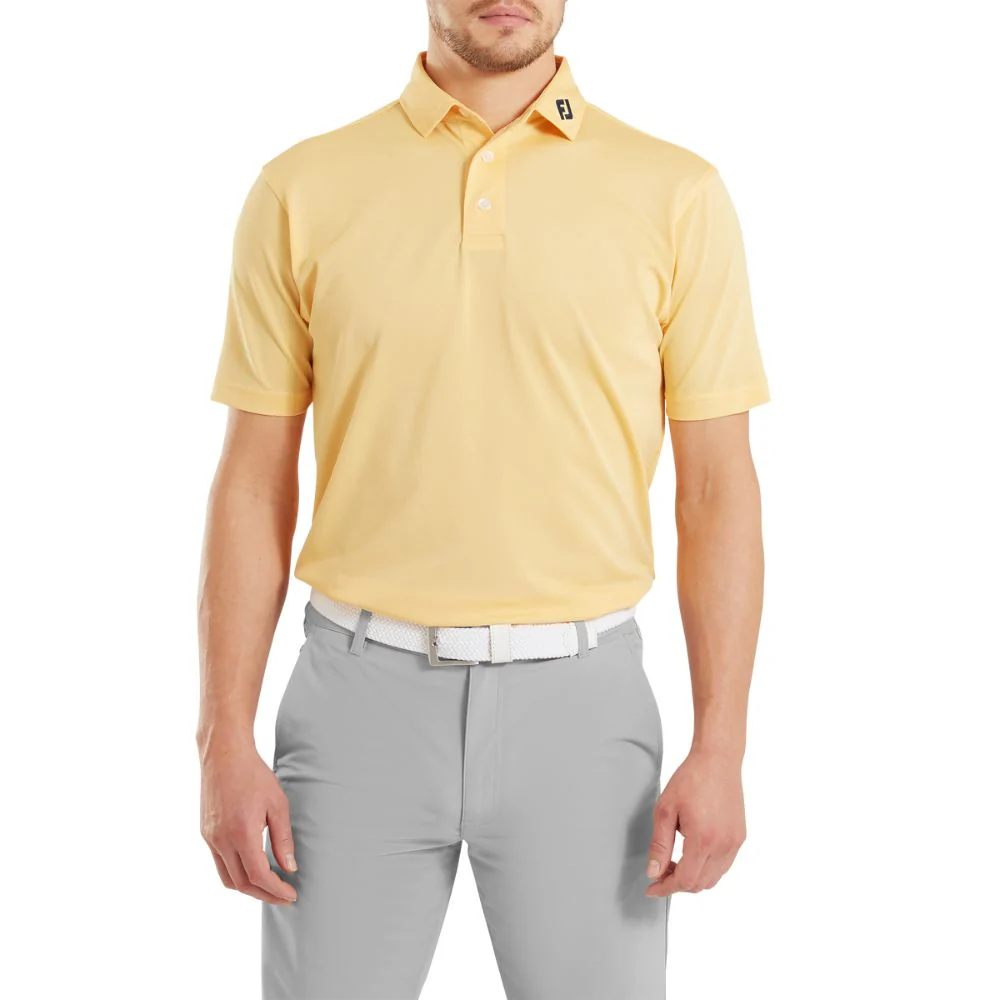 FootJoy Essentials Stretch Pique Solid Golf Polo Shirt - 91839 - Image 3