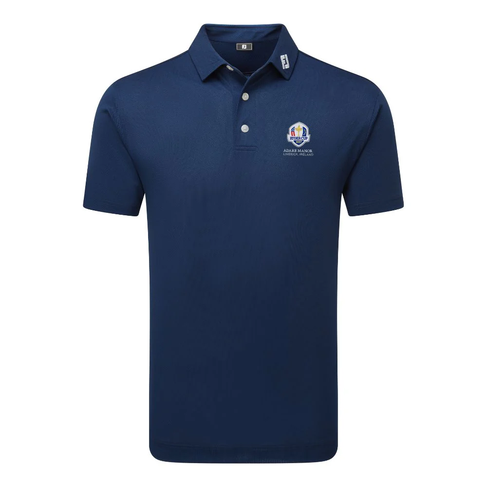 Footjoy Stretch Pique Solid Golf Polo Shirt - 2027 Adare Manor Ryder Cup Edition - 91824C