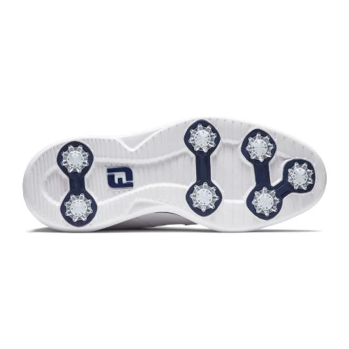 FootJoy Traditions Blucher Mens Spiked Golf Shoes - 57938 - White / Navy - Image 3