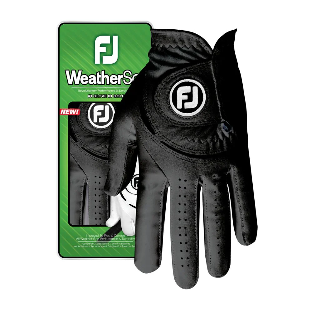FootJoy WeatherSof All Weather Golf Glove - Black - 66164E-001