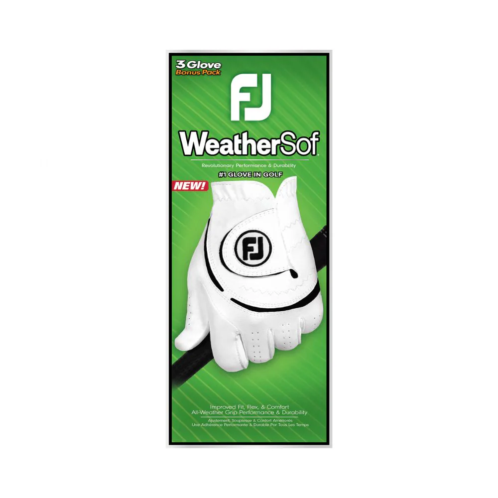 FootJoy WeatherSof All Weather Golf Glove - 66198 - 3 Pack - Image 2