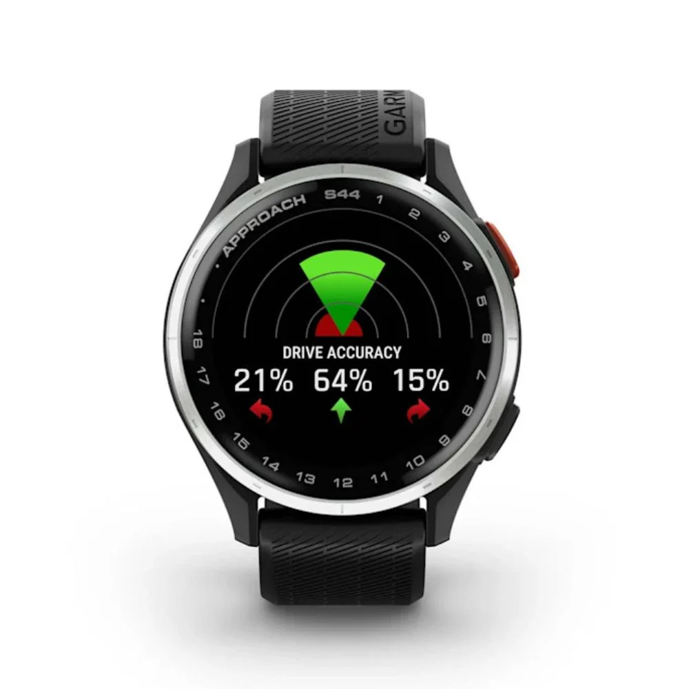Garmin Approach S44 Golf GPS Watch - Silver Aluminium Bezel / Black - Image 2