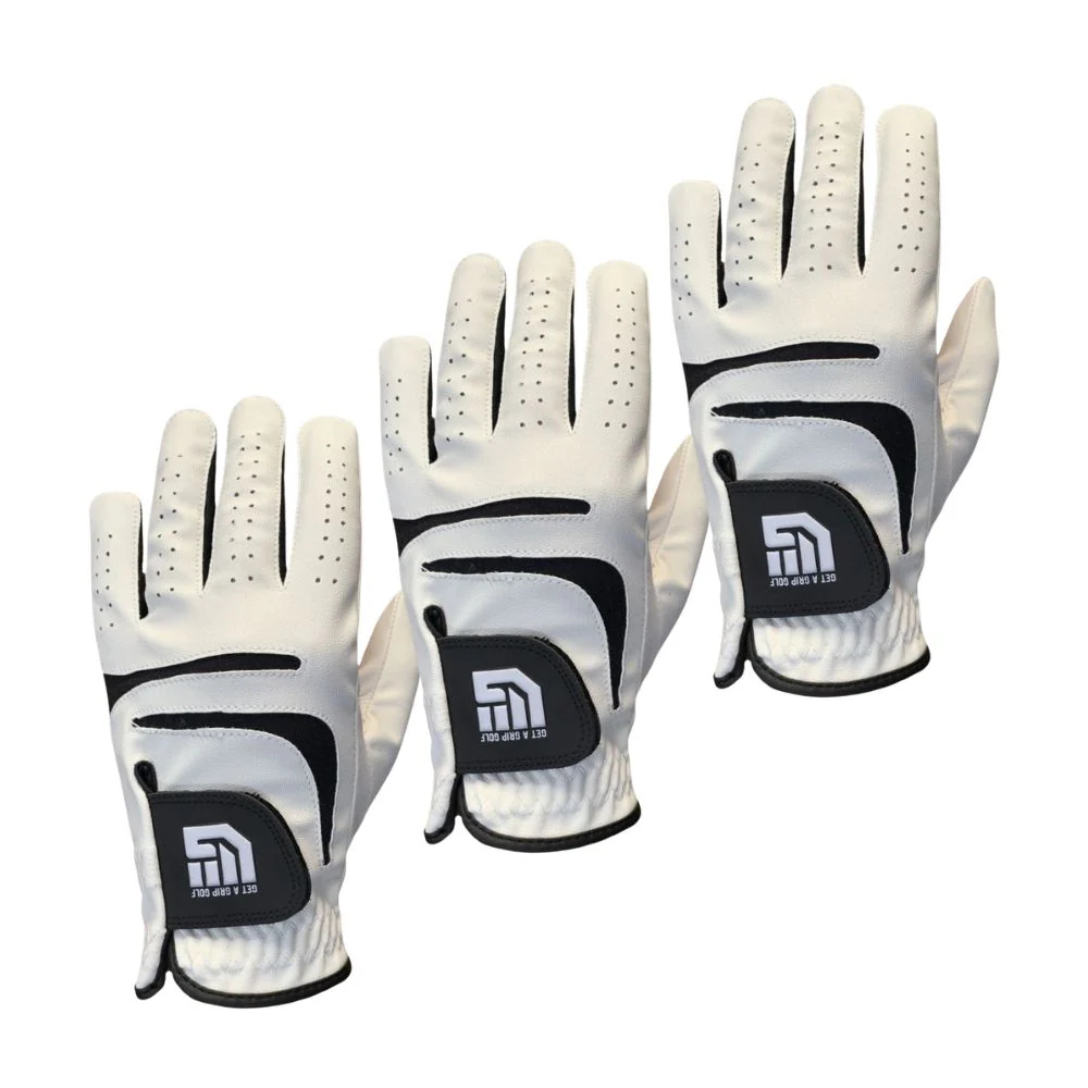 Get A Grip All Weather Leather Golf Glove - 3 Pack