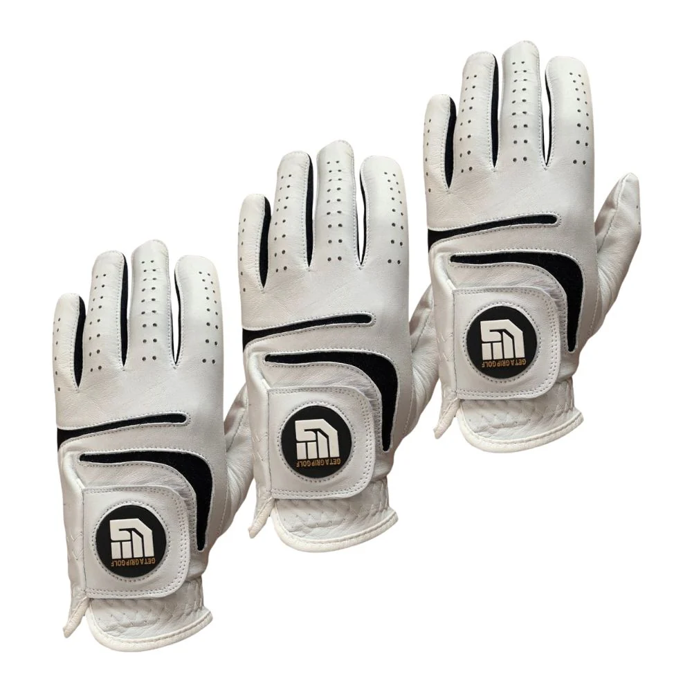 Get A Grip Leather Combo Golf Glove - 3 Pack