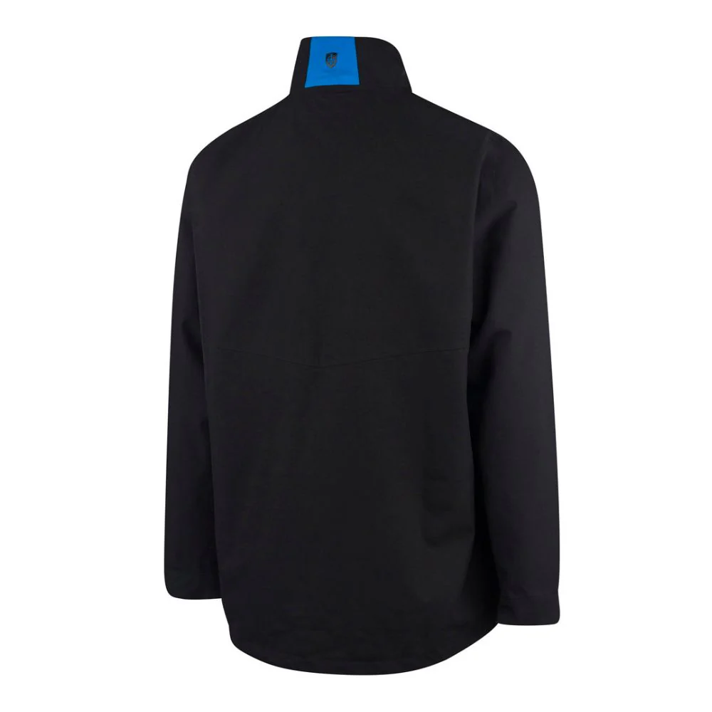 Island Green Waterproof Men's Stretch Golf Jacket - Black / Turquoise - Image 2