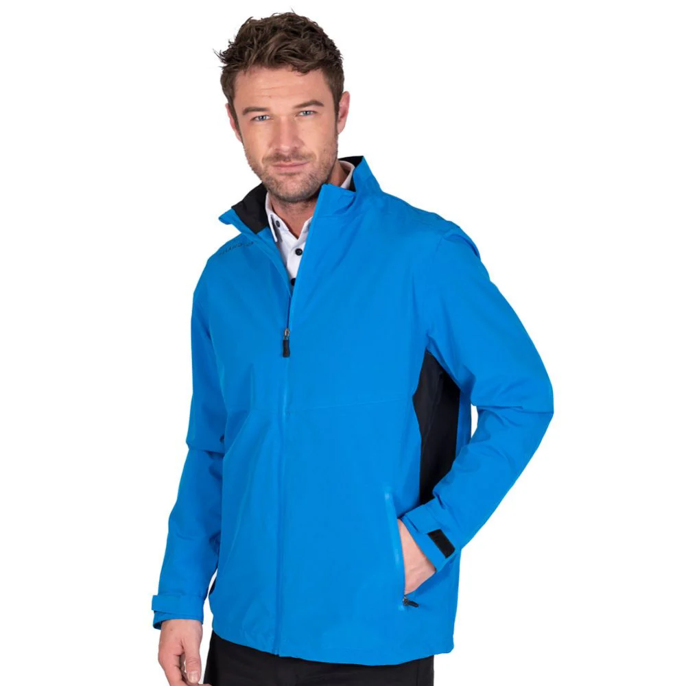 Island Green Waterproof Men's Stretch Golf Jacket - Blue - Image 4