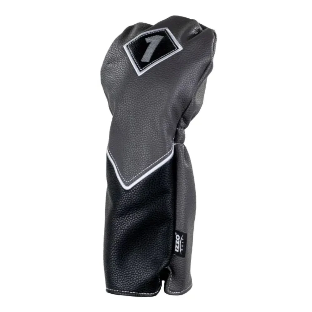 IZZO Golf Premium Driver Golf Head Cover - Grey / Black