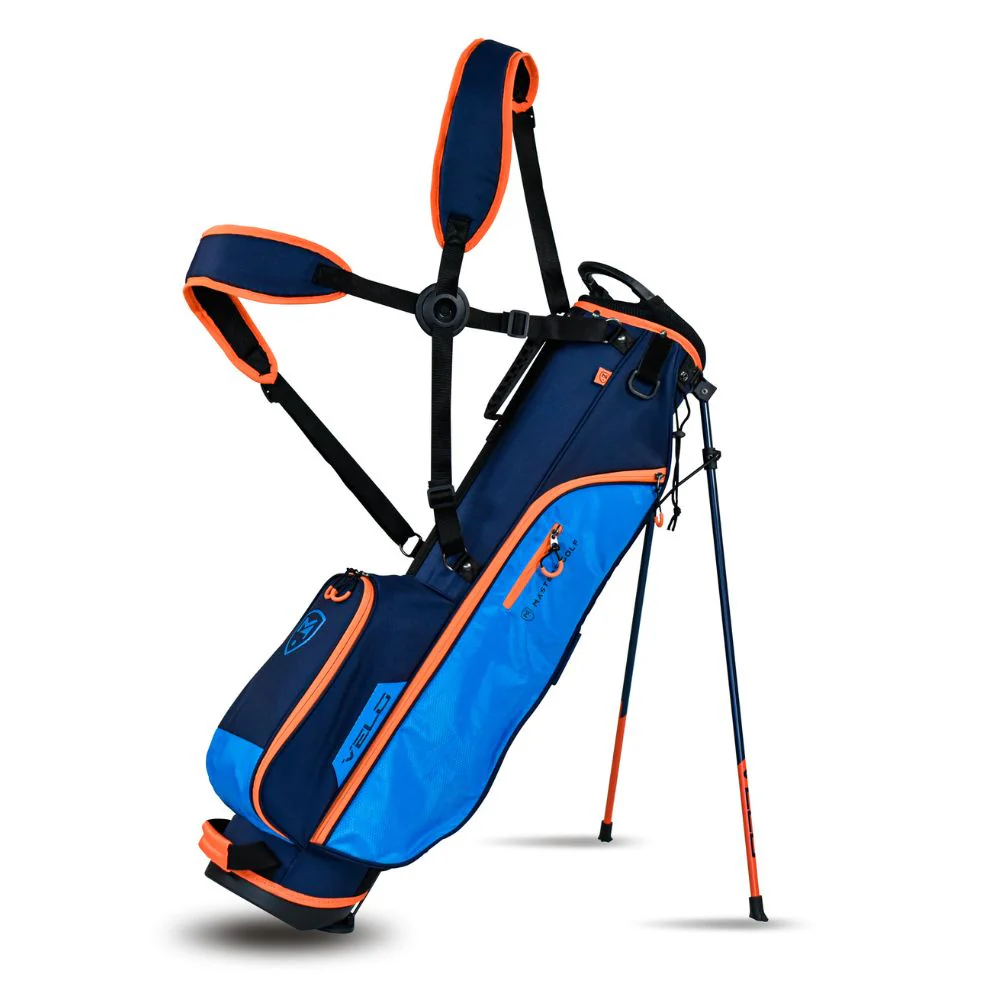 Masters SL 650 Velo 6.5" Top Golf Stand Bag - Navy / Cyan / Orange