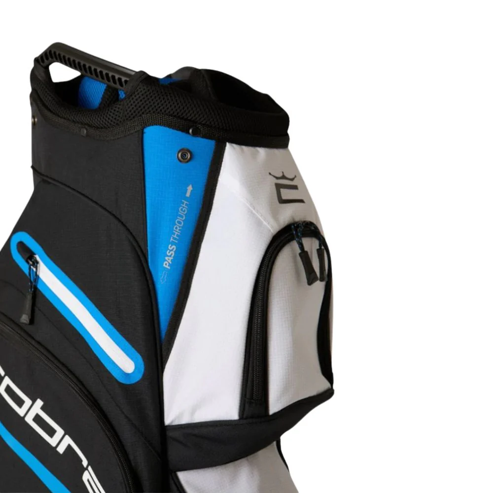 Cobra Golf Signature Cart Bag - Black / White / Vivid Blue - Image 3