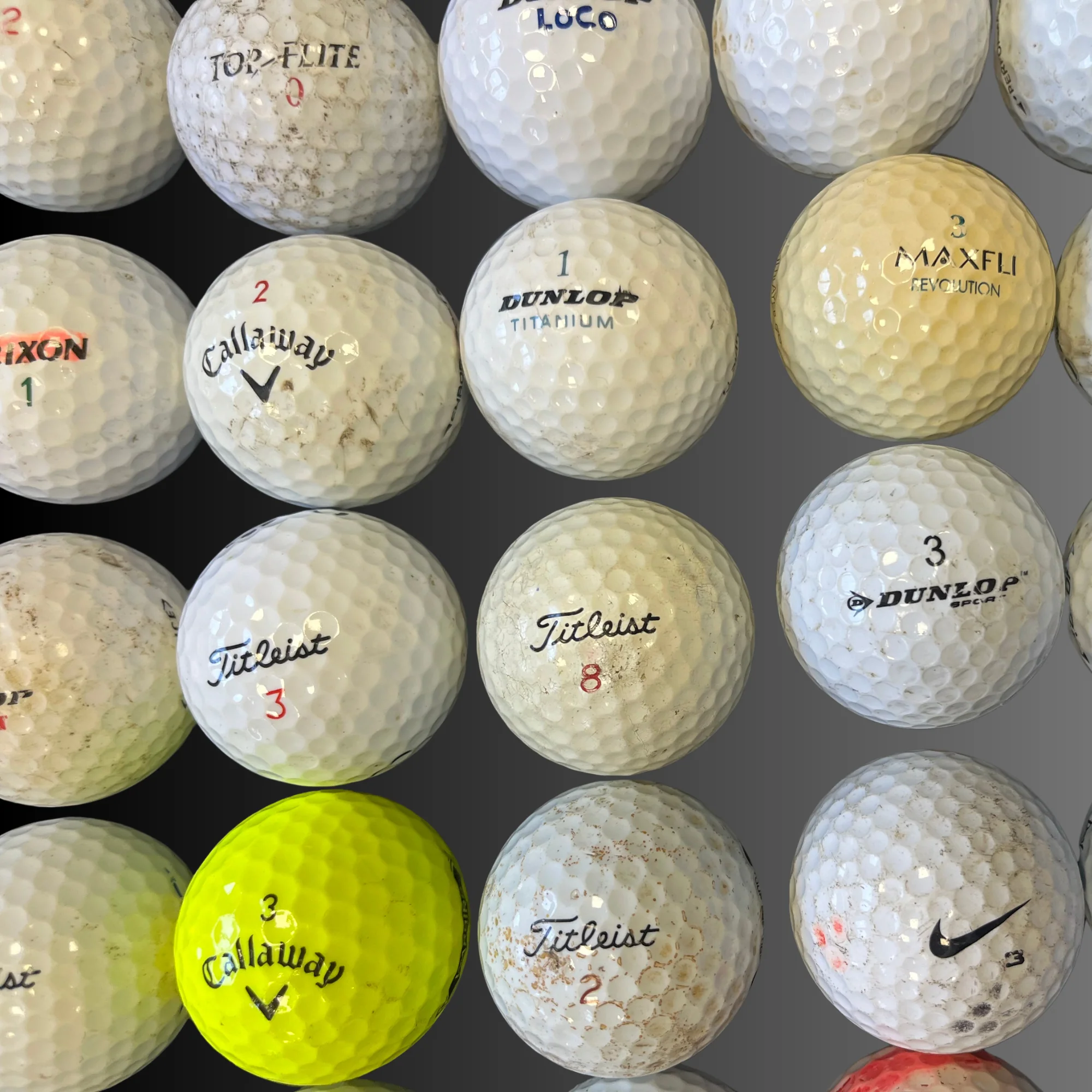 Mixed Branded Grade C Recycled Golf Balls - 100 Ball Pack - Image 2