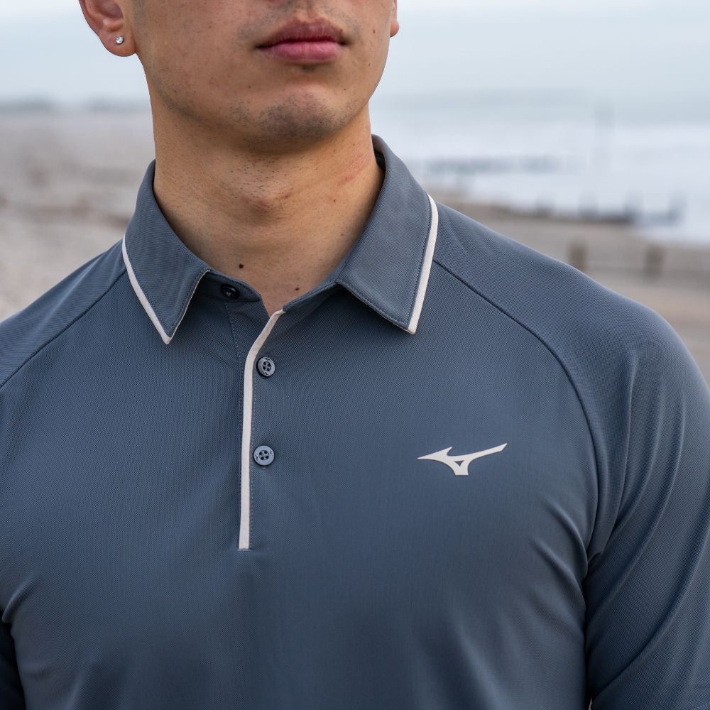 Mizuno Classic Piqué Short Sleeve Golf Polo Shirt 2026 - Lava Smoke - Image 3