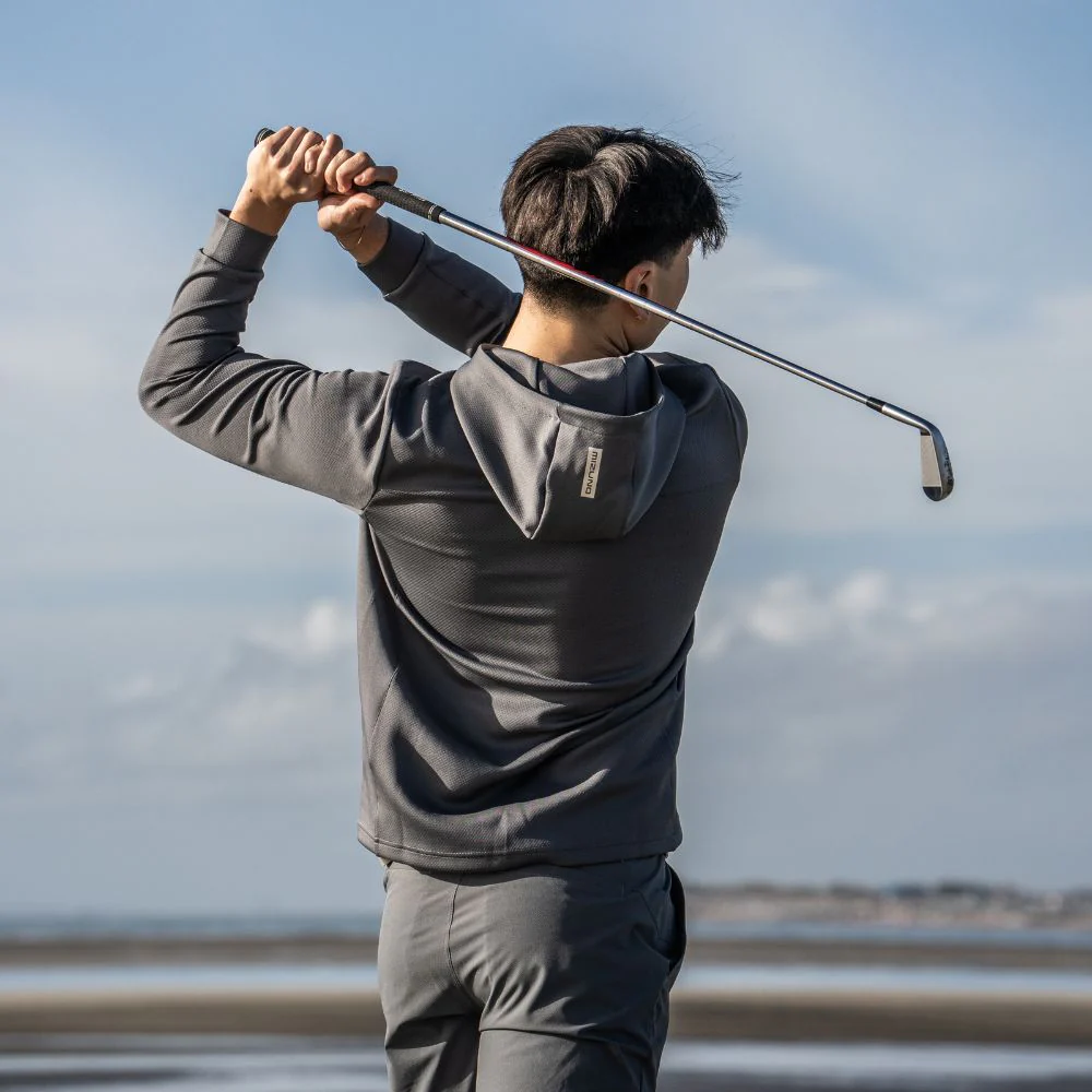 Mizuno G-style Long Sleeve Golf Hoodie 2.0 2026 - Lava Smoke - Image 4