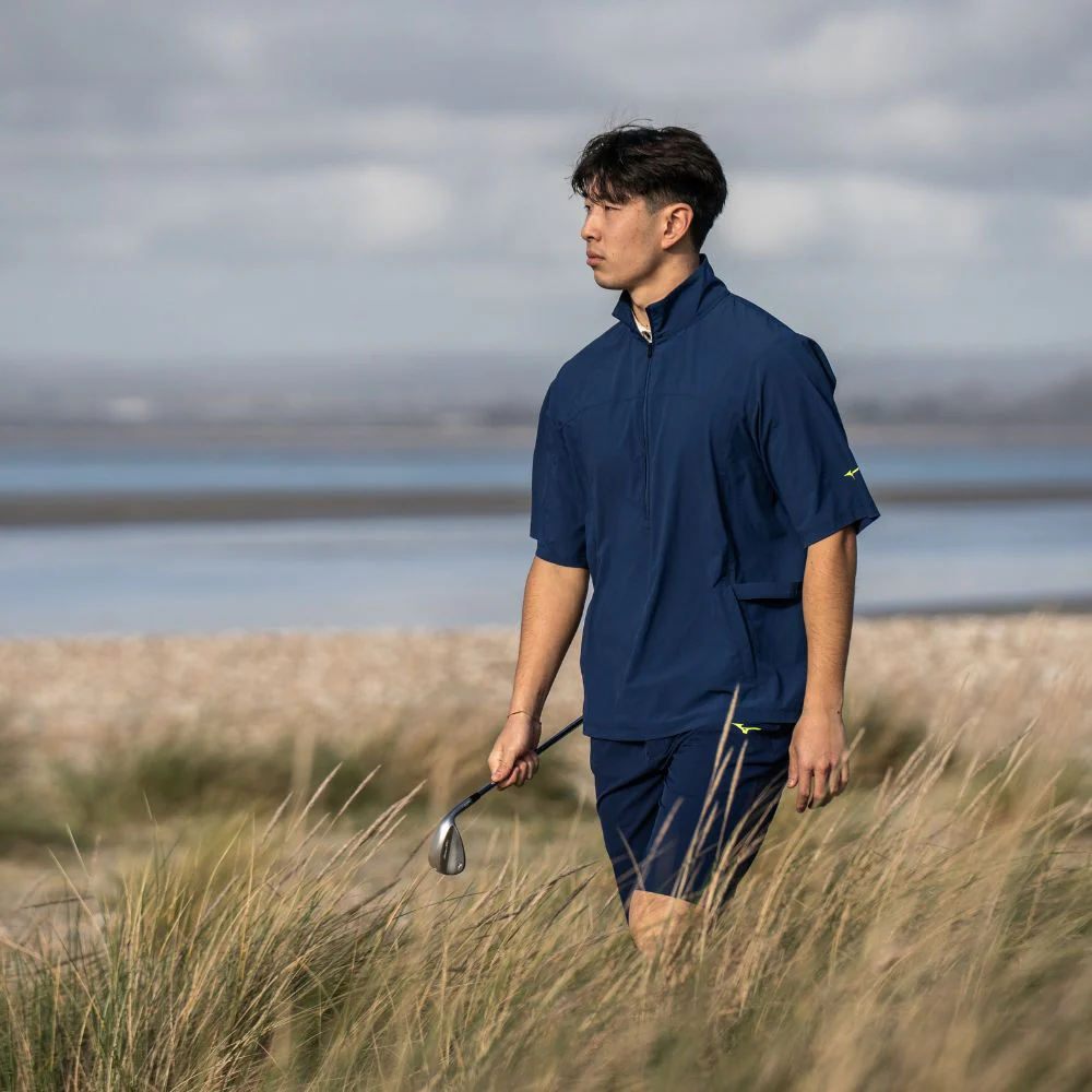 Mizuno Motion Half Zip Waterrepellent Light Wind Golf Top 2026 - Estate Blue - Image 5