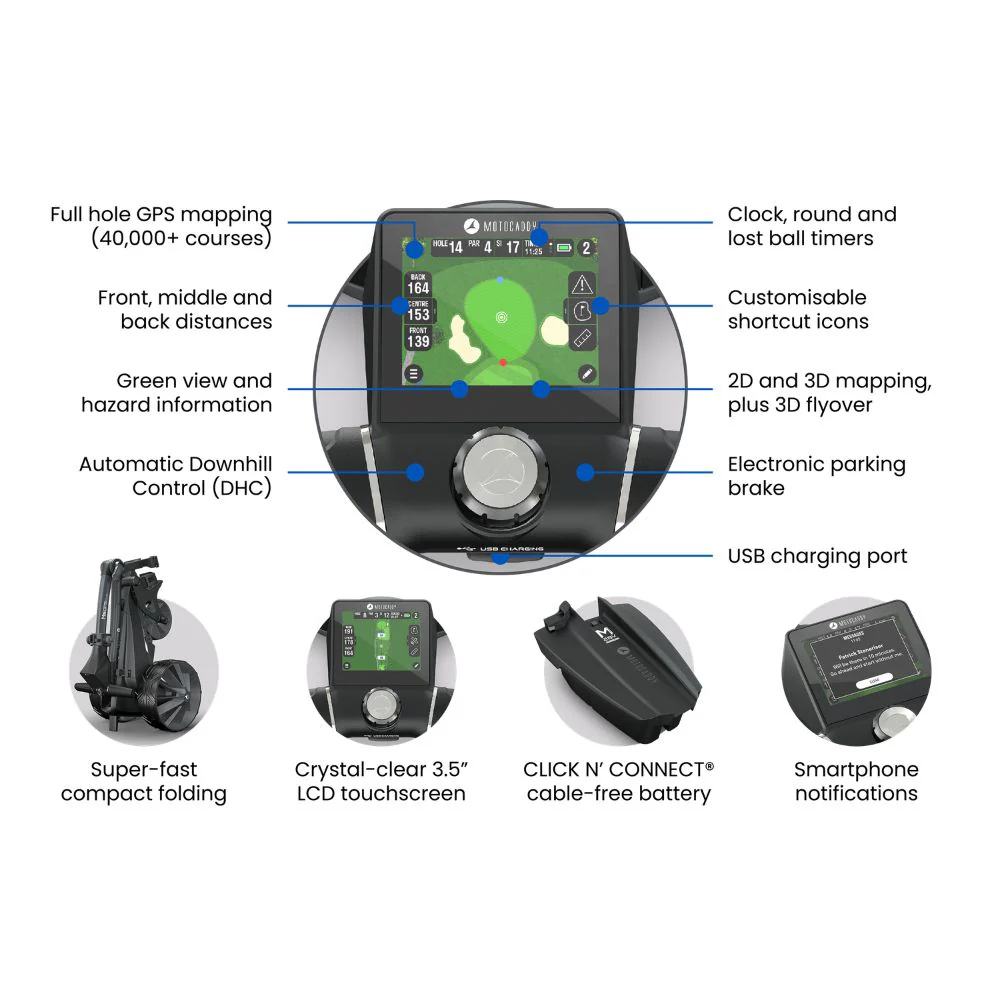 Motocaddy M5 GPS DHC Lithium Electric Golf Trolley 2026 + FREE GIFT - Image 8