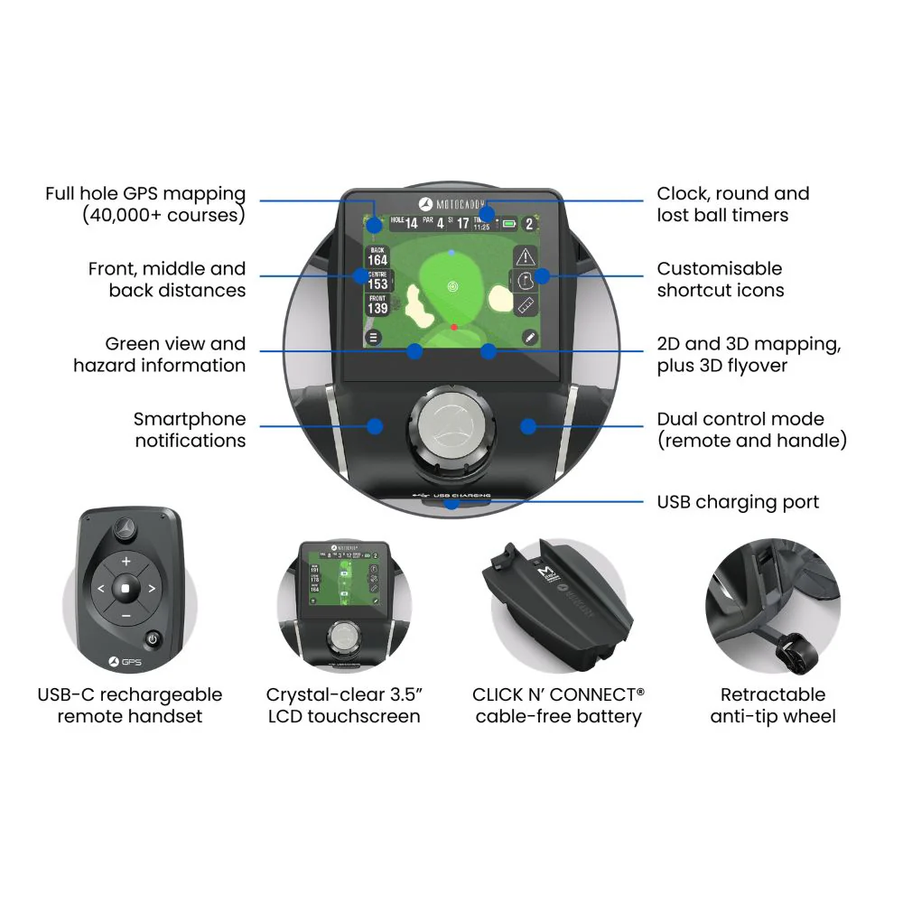 Motocaddy M7 GPS Remote Control Ultra Lithium Electric Golf Trolley 2026 + FREE GIFT - Image 9