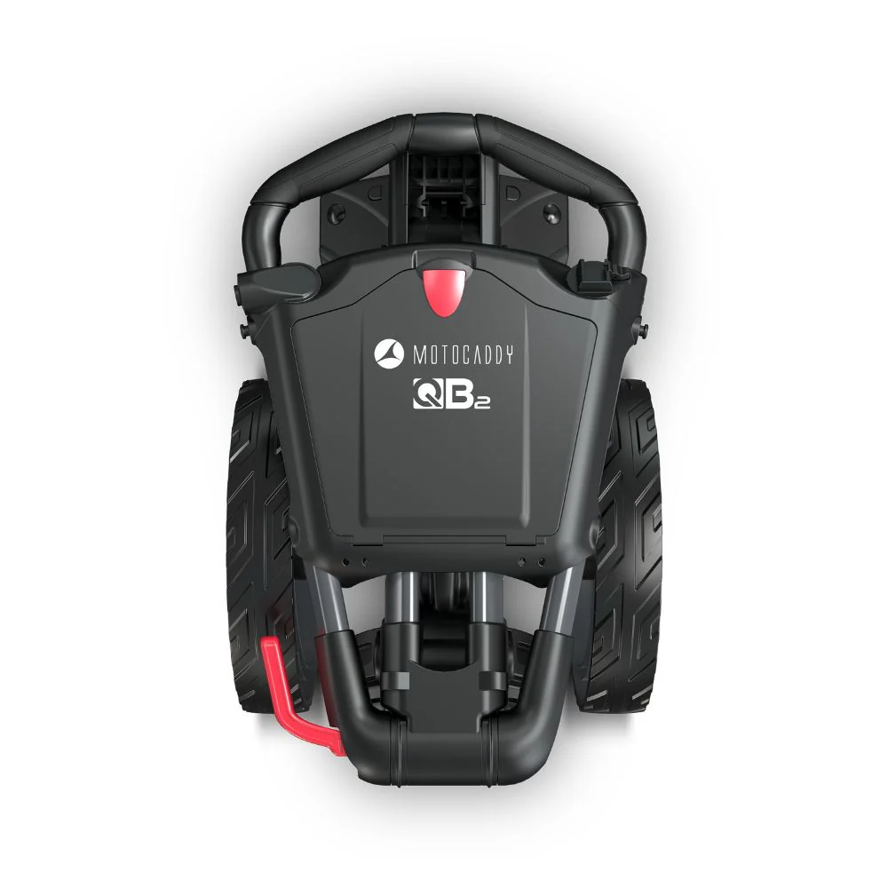 Motocaddy QB2 Cube Compact Folding Push Golf Trolley - Charcoal / Red - Image 5