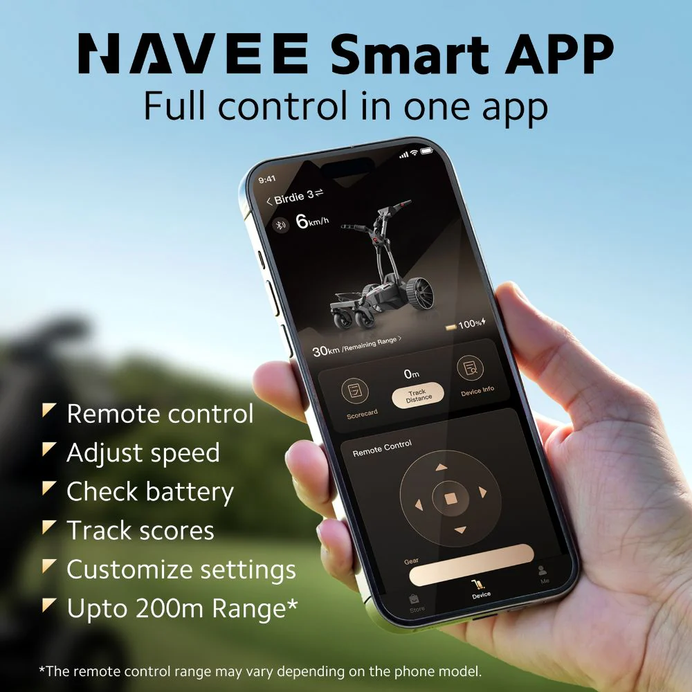 NAVEE Birdie 3 Electric Remote Control Golf Trolley - 36 Hole Battery - PREORDER - Image 10