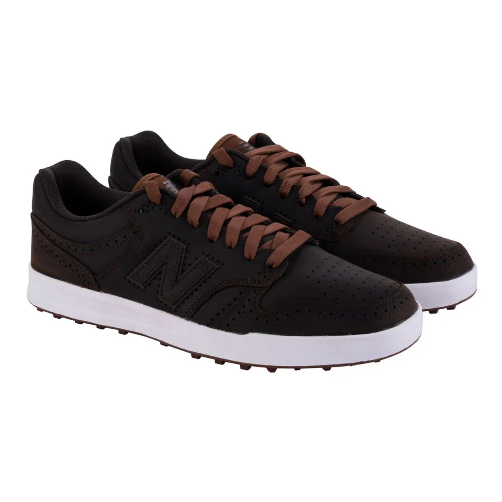 New Balance 480 SL Mens Spikeless Golf Shoes 2025 - Brown Leather - Limited Edition - Image 4