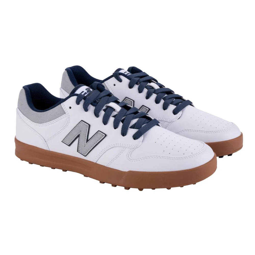 New Balance 480 SL Mens Spikeless Golf Shoes 2025 - White / Brown - Image 4