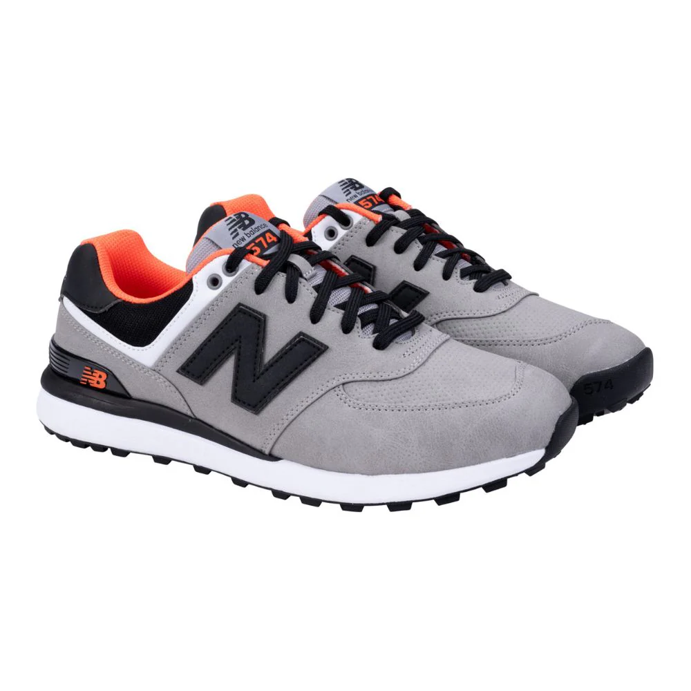 New Balance 574 Greens V2 Mens Spikeless Golf Shoes - Grey / Black - Image 4
