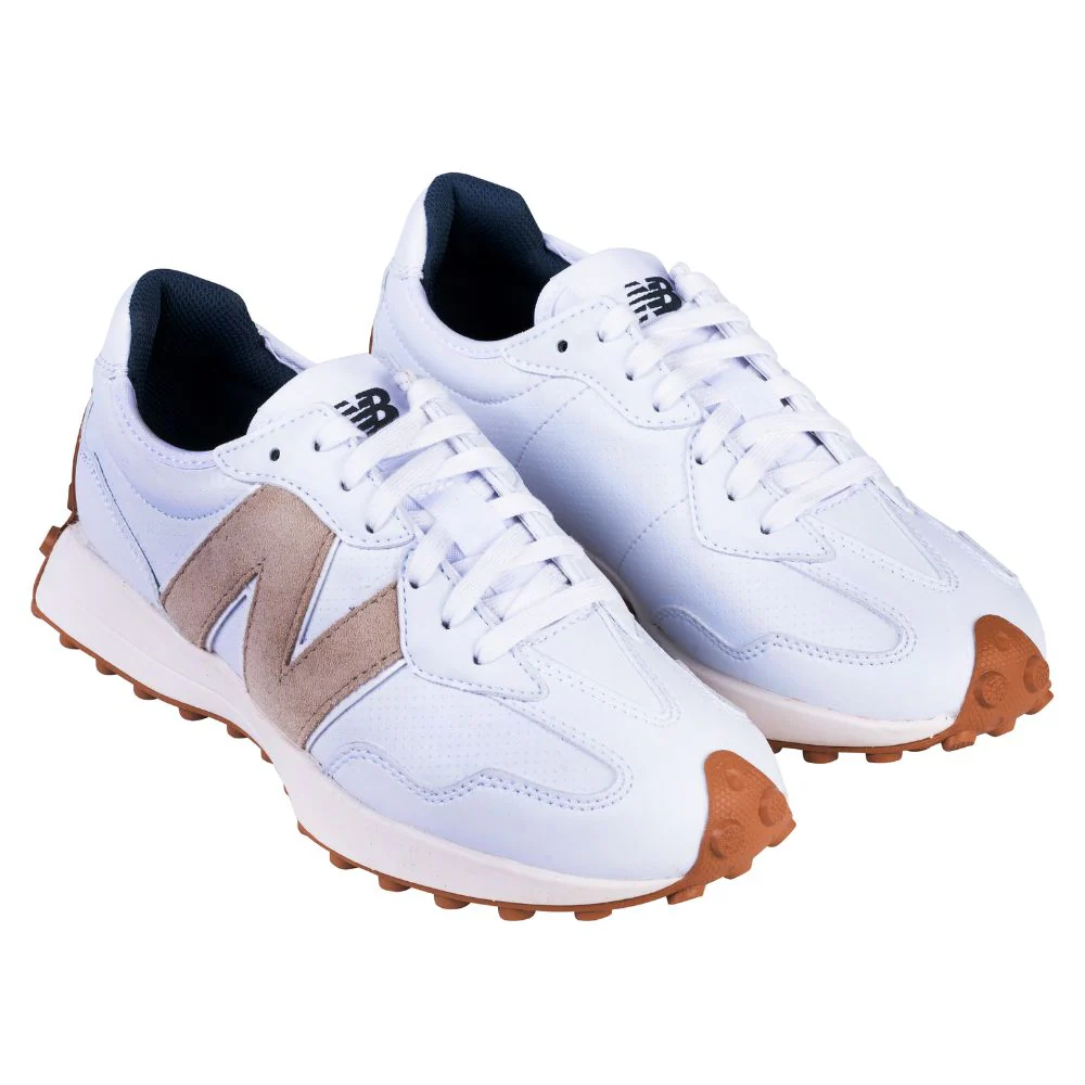New Balance Ladies 327 Spikeless Golf Shoes 2026 - White / Tan - Image 4