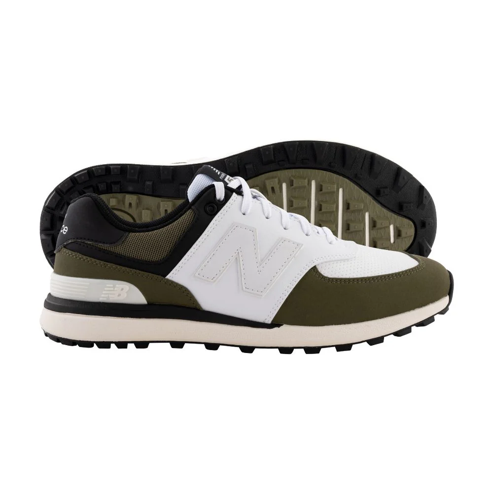 New Balance Men's 574 Greens V2 Spikeless Golf Shoes 2026 - Olive - Image 2