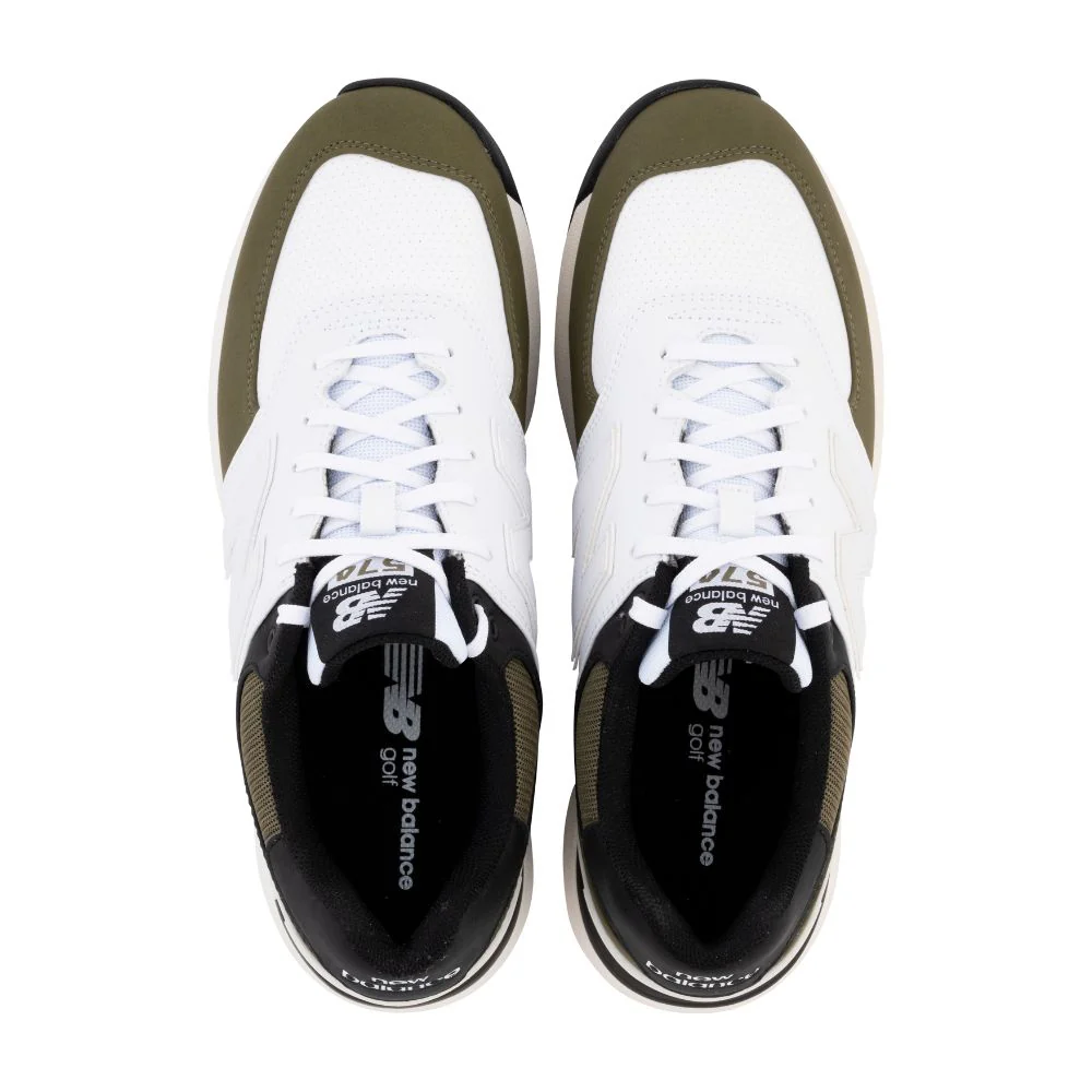 New Balance Men's 574 Greens V2 Spikeless Golf Shoes 2026 - Olive - Image 6
