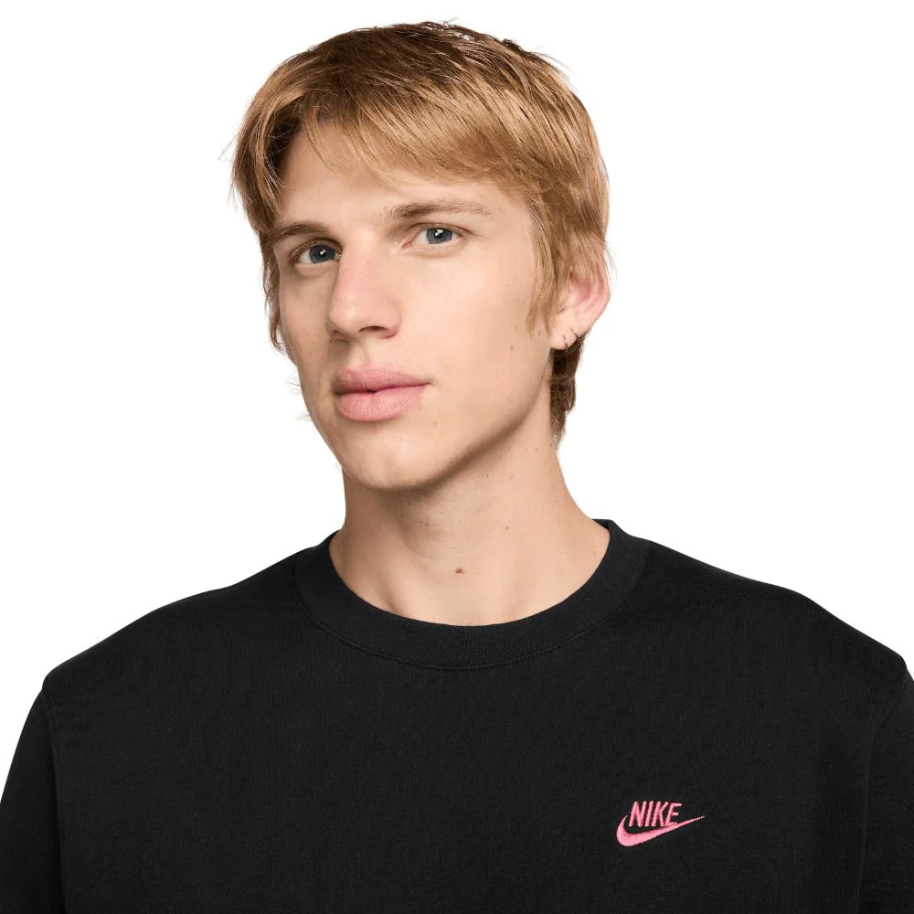 Nike Club Fleece Crew Mens Pullover Golf Top 2025 - FN3886-011 - Image 3