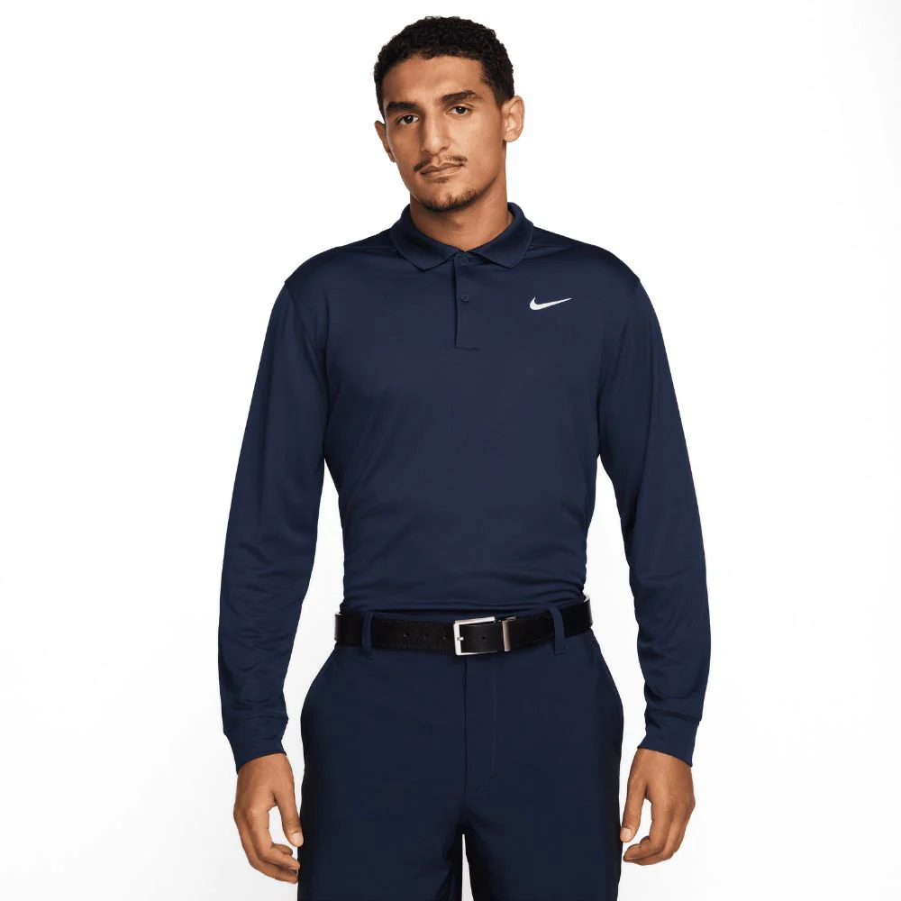 Nike Dri-Fit Victory Solid Long Sleeve Golf Polo Shirt 2025 - DN2344-451
