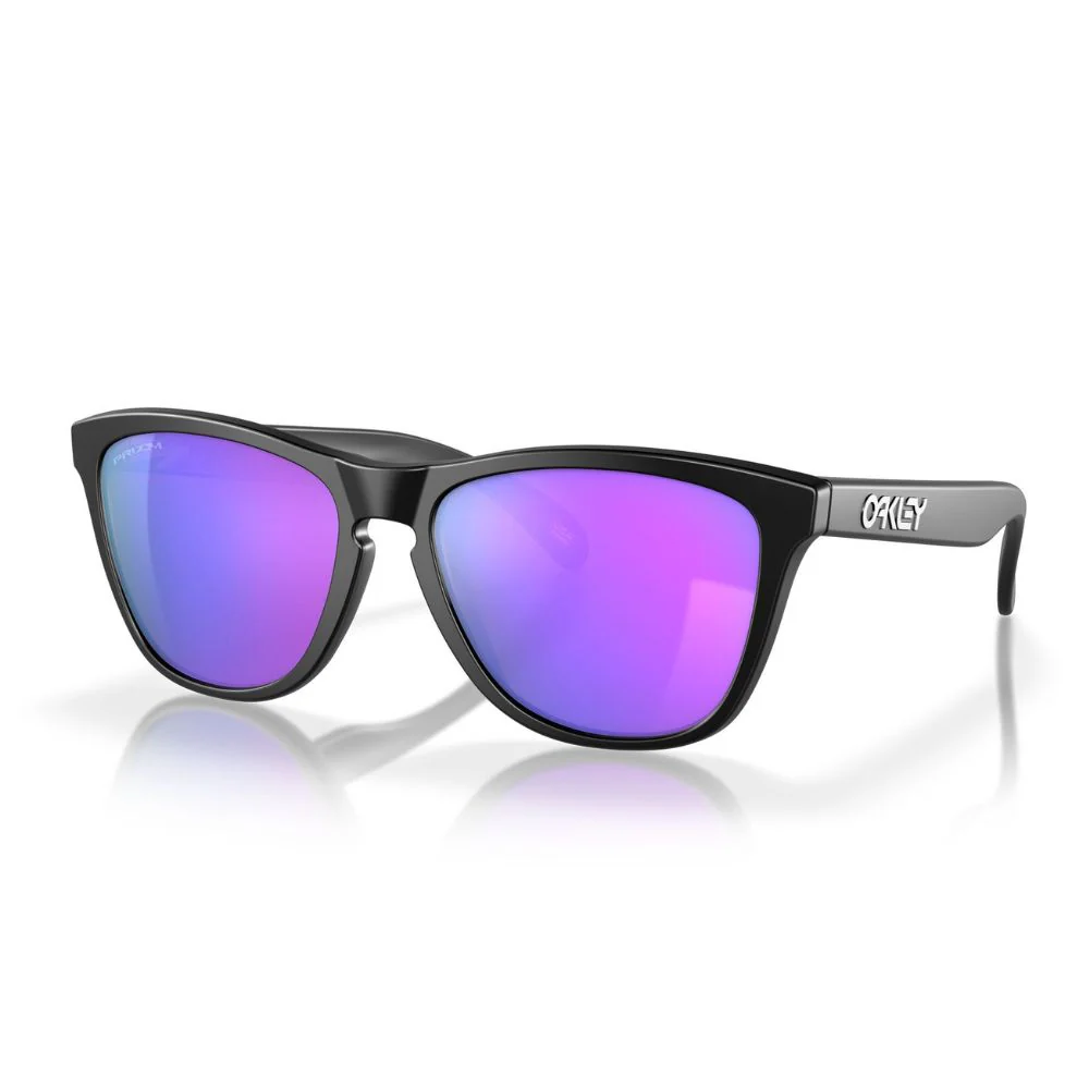 Oakley Frogskins Sunglasses - Matte Black w/ Prizm Violet