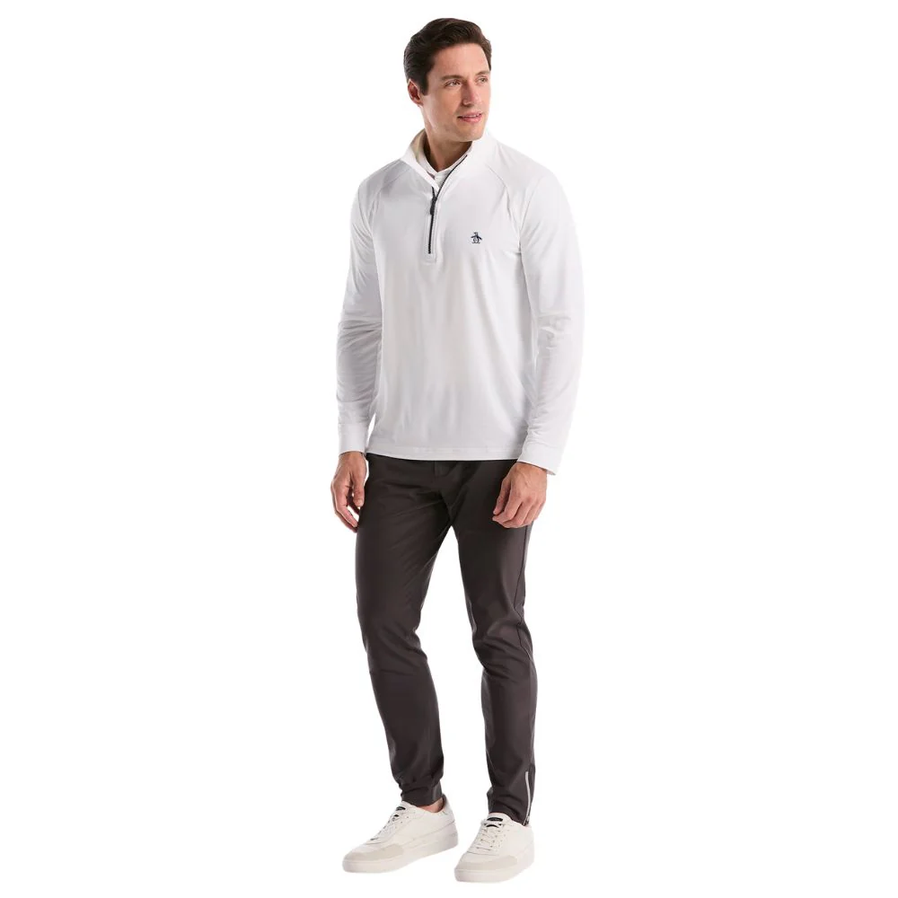 Original Penguin 1/4 Zip Mixed Media Golf Pullover Top 2026 - OGKSG049-118 - Image 2