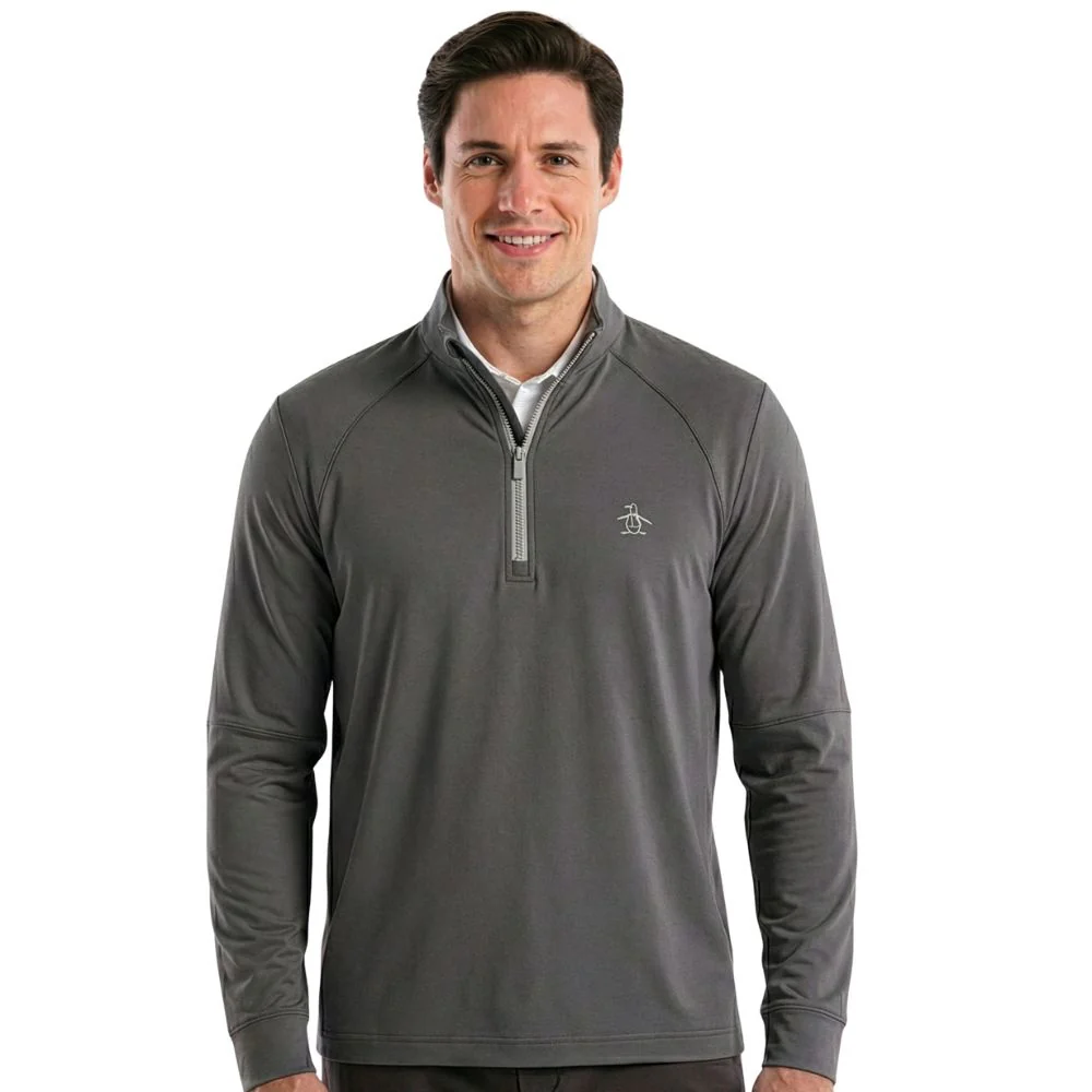 Original Penguin 1/4 Zip Mixed Media Golf Pullover Top 2026 - OGKSG049-39