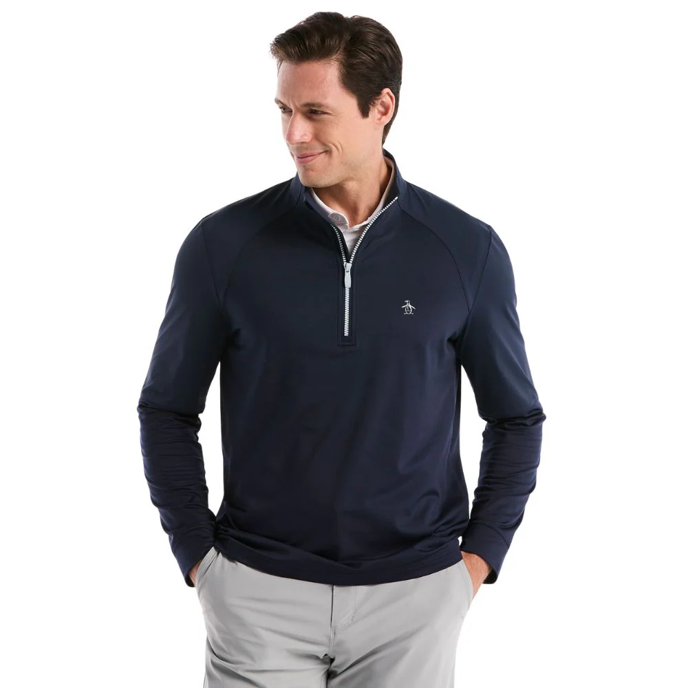 Original Penguin 1/4 Zip Mixed Media Golf Pullover Top 2026 - OGKSG049-417