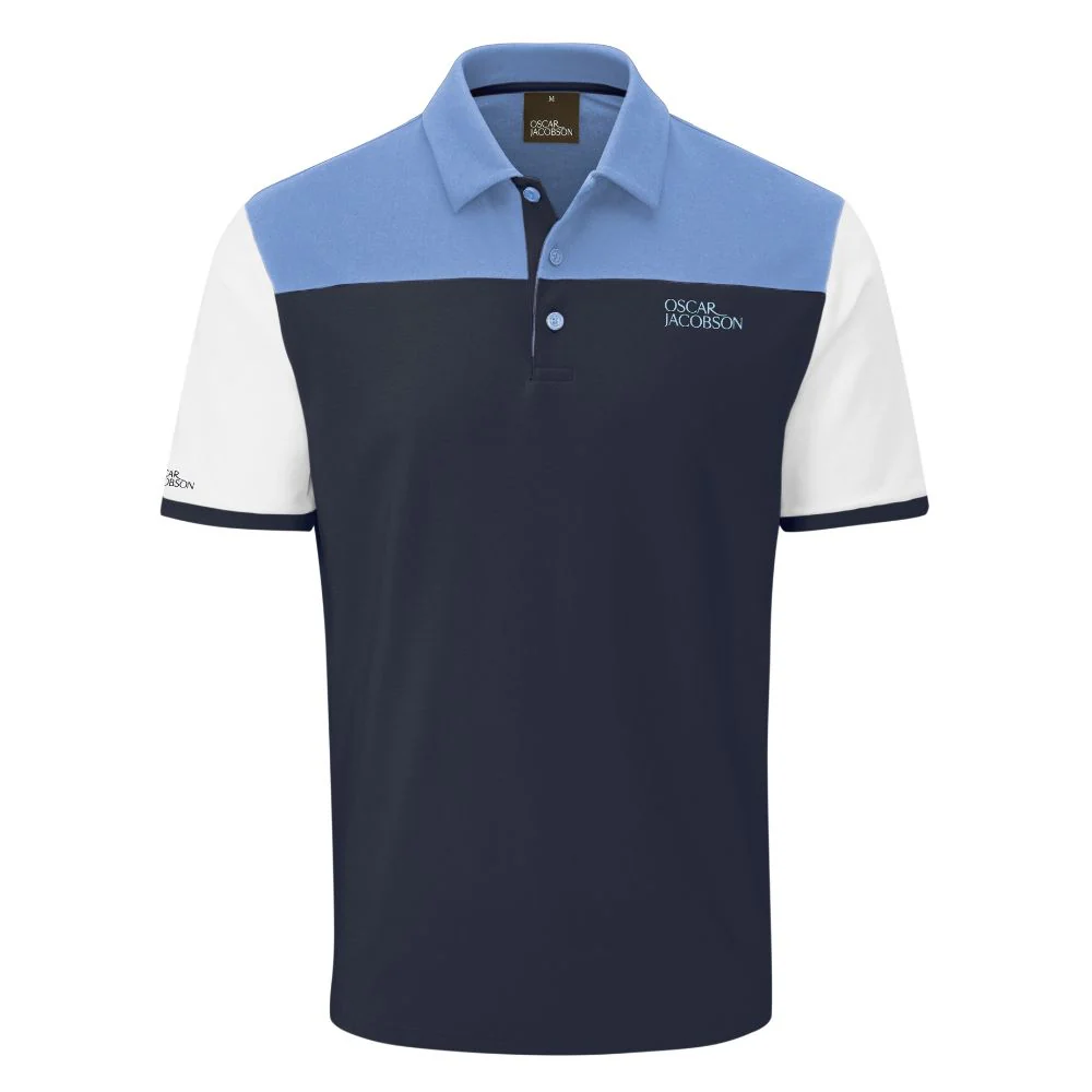 Oscar Jacobson Adelaide Men's Golf Polo Shirt 2026 - Navy/Dodger Blue