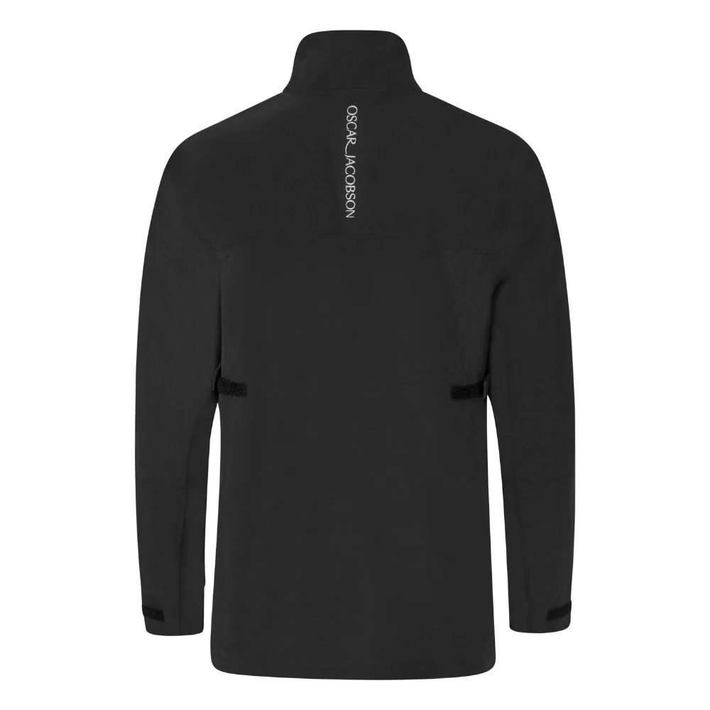 Oscar Jacobson Alex Full Zip Waterproof Mens Golf Jacket 2025 - Black / Pineneedle - Image 2