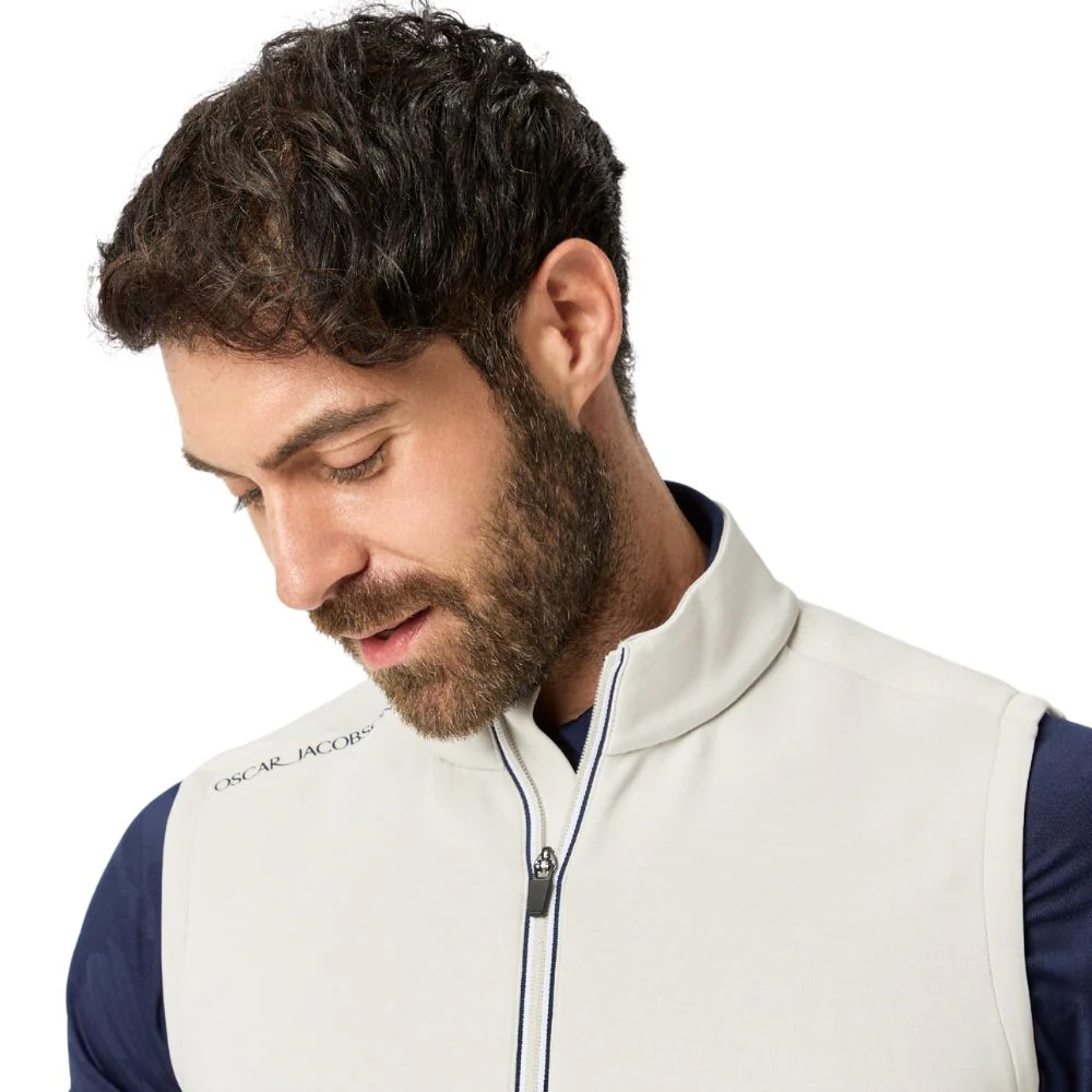 Oscar Jacobson Drew Sleeveless Men's Pullover Golf Top 2026 - Aluminium - Image 3