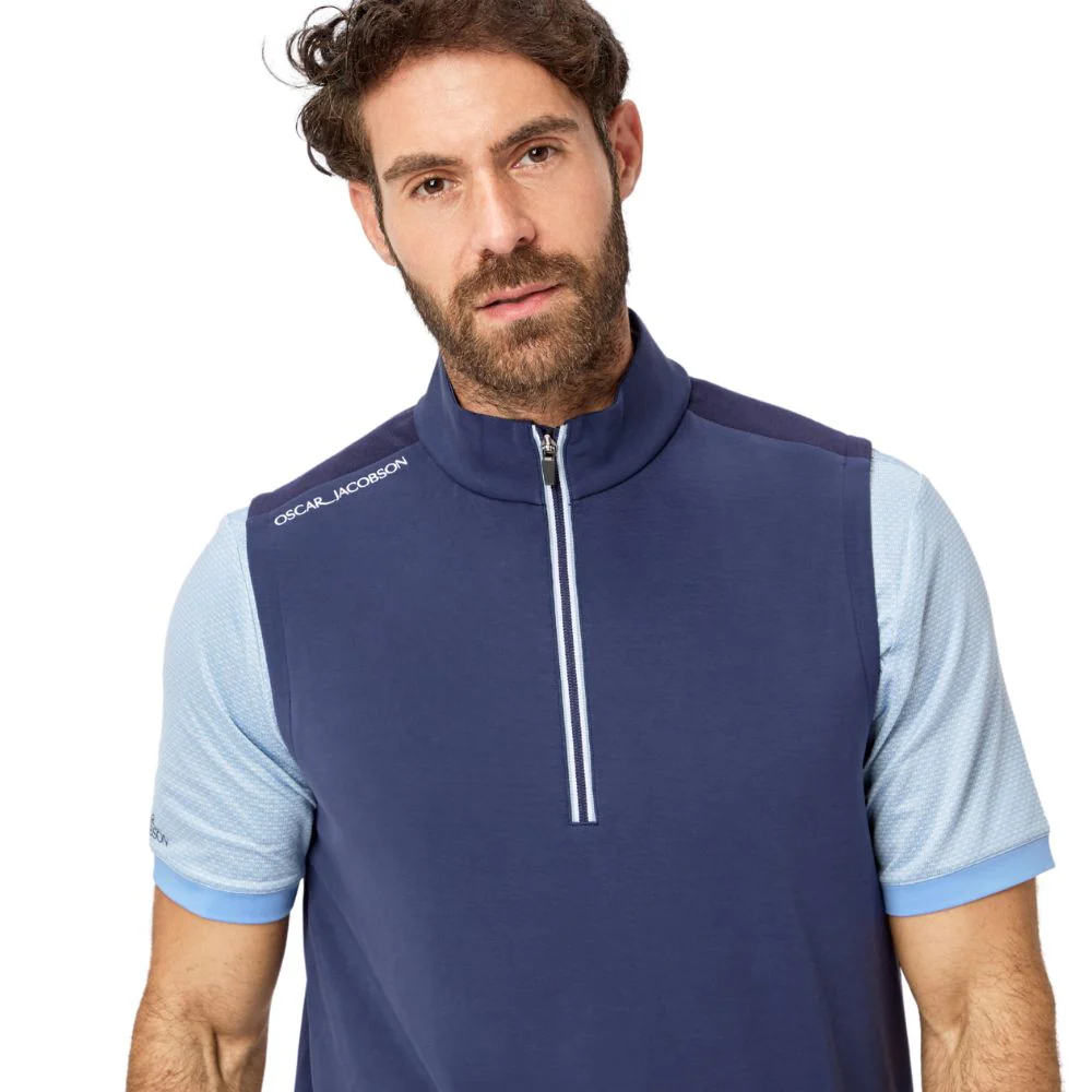 Oscar Jacobson Drew Sleeveless Men's Pullover Golf Top 2026 - Navy - Image 2
