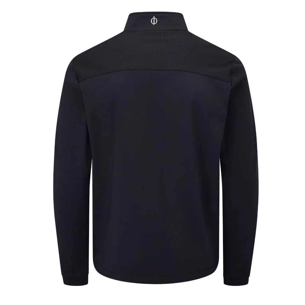 Oscar Jacobson Hastings 1/4 Zip Mens Golf Pullover Top - Black / Pewter - Image 2