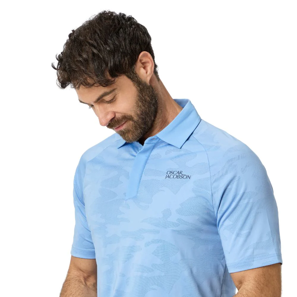 Oscar Jacobson Herald Men's Golf Polo Shirt 2026 - Dodger Blue - Image 3
