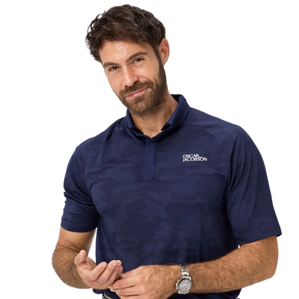 Oscar Jacobson Herald Men's Golf Polo Shirt 2026 - Navy - Image 2